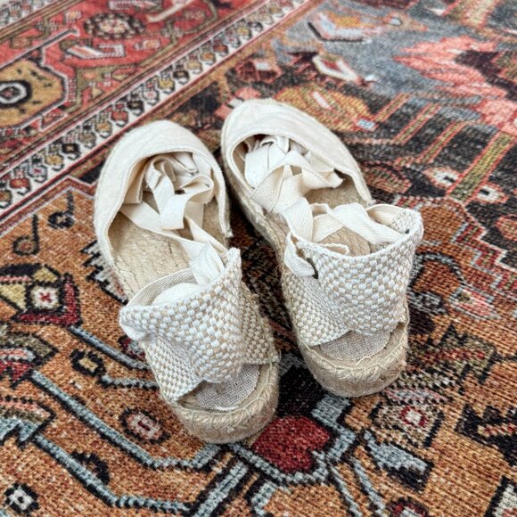 Soludos Flat Ankle Wrap Espradilles in 7.5 - Picture 3 of 6